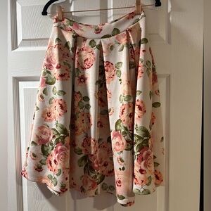 Charlotte Russe Pink Pleated A-Line Skirt